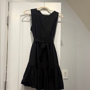 SHEIN Black Ruffle Hem Mini Dress